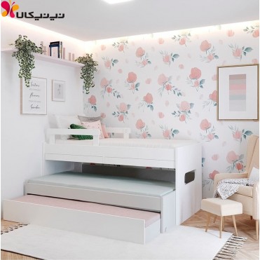 تخت خواب سه نفره کودک آمیساچوب مدل ویهان