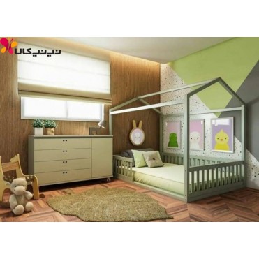 سرویس خواب چوبی کودک آمیساچوب مدل رونیز