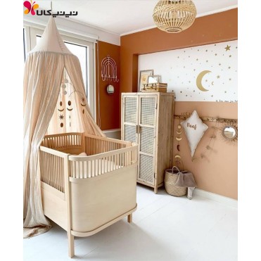 تخت و کمد چوبی نوزاد آمیساچوب مدل رومیسا