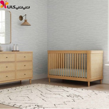 سرویس خواب نوزاد و نوجوان تمام چوب آمیسا مدل آریزو