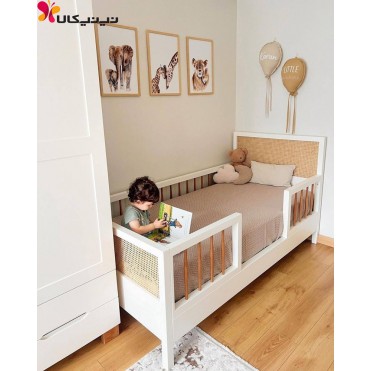 تخت چوبی کودک و نوجوان آمیسا مدل ریرا