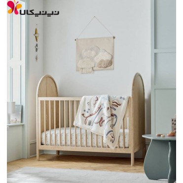 تخت و دراور چوبی کودک نوجوان آمیسا مدل کورالین