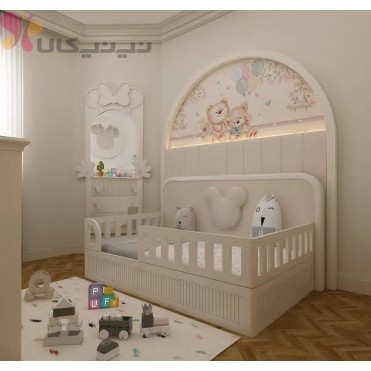 تخت خواب کودک و نوجوان آمیساچوب مدل تریتا پلاس