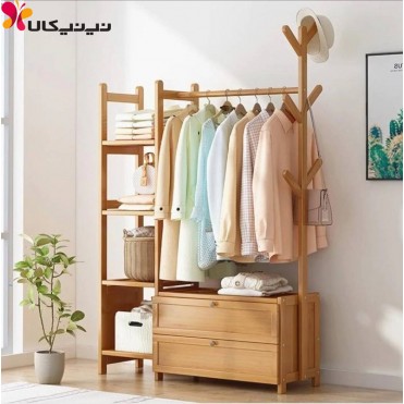 رگال و ویترین چوبی آمیسا مدل آرکان