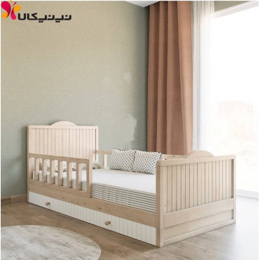تخت خواب چوبی کودک و نوجوان آمیسا مدل مرکل