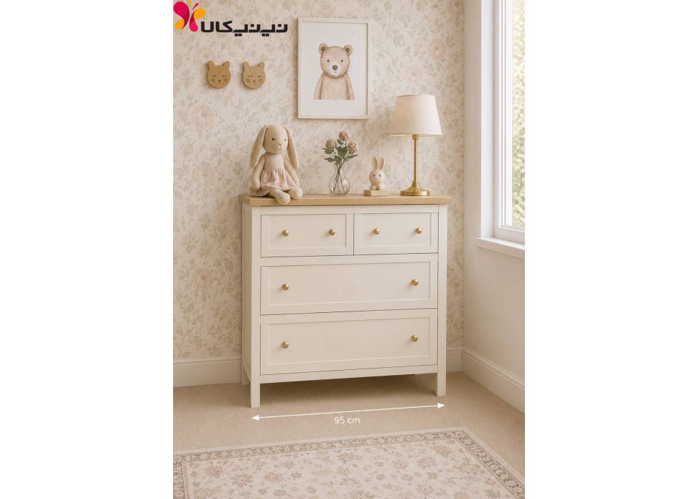 دراور چهارکشو اتاق کودک آمیسا مدل مورینا دراور چهارکشو اتاق کودک آمیسا مدل مورینا