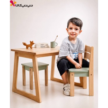 میز و صندلی چوبی کودک آمیسا مدل ویهان