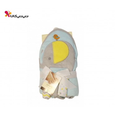 حوله کلاه دار دور پیچ به همراه 3 عدد حوله کوچک دست و صورت کارترز