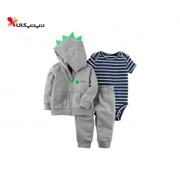 ست سه تکه بادی شلوار سویشرت پسرانه کارترز-Carter's مدل EDUDEE