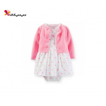 کت و سارافون کارترز-Carter's مدل فلامینگو سفید صورتی