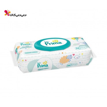 دستمال مرطوب 56 عددی درب دار پریما-Prima