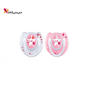 پستانک دو عددی دخترانه 6 تا 18 ماه اونت-avent