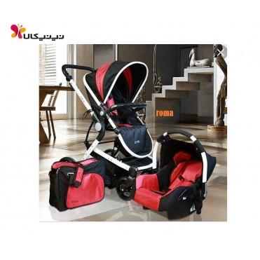 ست 3 تکه کالسکه و کریر برند دلیجان-Delijan  مدل روما