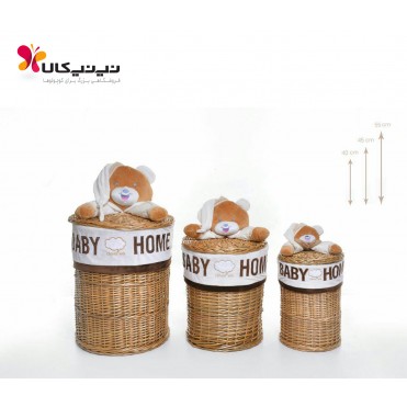 سبد پولیشی لباس نوزاد برند بامبیا-Bambia مدل خرس