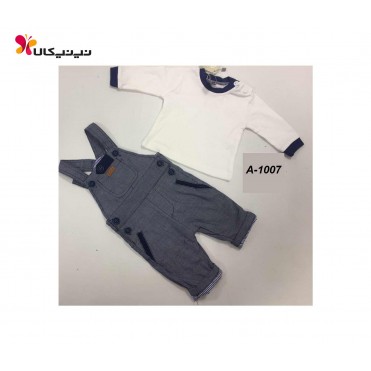 شلوار پیش بندی و تی شرت پسرانه برث بی بی-Birth Baby مدل A-1007